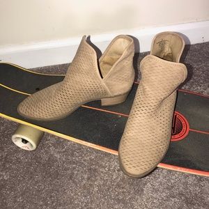 Merona Tan Suede Booties/Ankle Boots